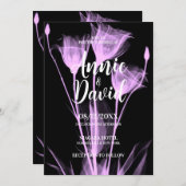 独自のX線フラワートリオの結婚作成 招待状 (正面/裏面)