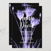 独自のX線フラワートリオの結婚作成 招待状 (正面/裏面)