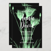 独自のX線フラワートリオの結婚作成 招待状 (正面/裏面)