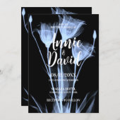 独自のX線フラワートリオの結婚作成 招待状 (正面/裏面)