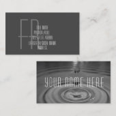 独自またはドロップの波紋スプラッシュ名刺 名刺 (正面/裏面)