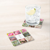 独自パーソナライズされたのフォトコラージュの作成   スクエアペーパーコースター (インサイチュ)