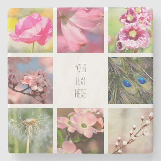 独自パーソナライズされたのフォトコラージュの作成     ストーンコースター (正面)