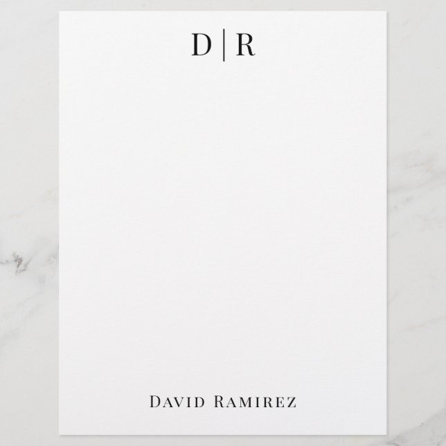 独自パーソナライズされたの名前を追加すミニマルる  レターヘッド (正面)