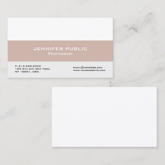 独自モダンのエレガントプロフェッショナルを作成 名刺 (正面/裏面)