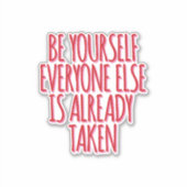 独自性を受け入れる シール (正面)