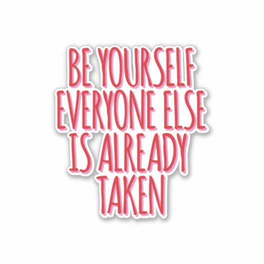 独自性を受け入れる シール (正面)