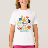 独自性を祝おう - 刺激的なデザイン Tシャツ (正面)