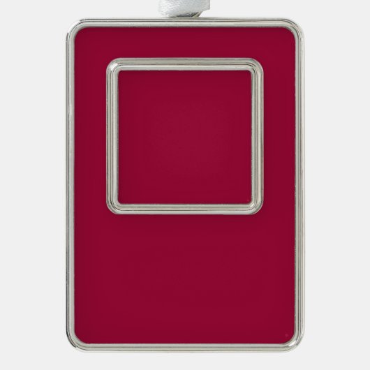 独自空白のの作成 – さくらんぼ赤 シルバープレートフレームオーナメント (正面)