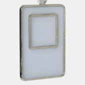 独自空白のの紙の作成 シルバープレートフレームオーナメント (右)