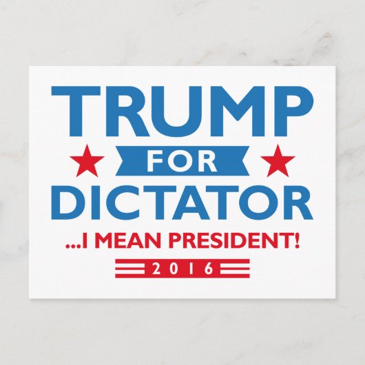 独裁者のためのトランプ ポストカード (正面)