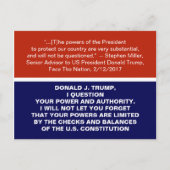 独裁者の反トランプのチェックとレジストのバランス ポストカード (正面)