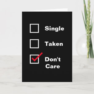 独身のおもしろい気にDo Not Checklistデートすること カード