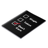 独身のおもしろい気にDo Not Checklistデートすること ノートブック (左側)