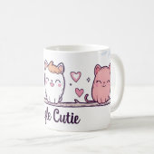 独身のかわいこちゃんかわいい猫 コーヒーマグカップ (正面右)