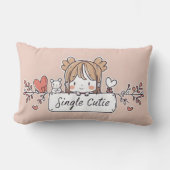 独身のかわいこちゃんアニメかわいい ランバークッション (正面)