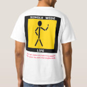 独身ので広い生命ロゴ Tシャツ (裏面)