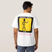 独身ので広い生命ロゴ Tシャツ (裏面フル)