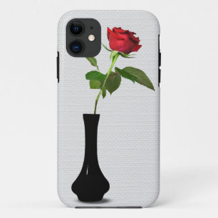 独身ので赤いバラ iPhone 11 ケース