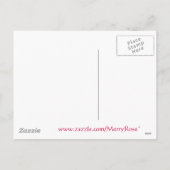 独身のなかわいらしいピンクは上がりました シーズンポストカード (裏面)