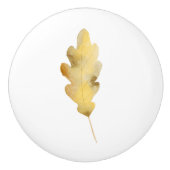 独身のなカシの葉の引出しのノブ セラミックノブ (正面)