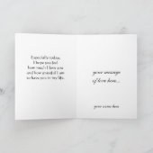 独身のなゴシック様式ばら色のバレンタインデーカード シーズンカード (内部)