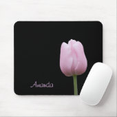 独身のなピンクのチューリップの芽 マウスパッド (マウス)