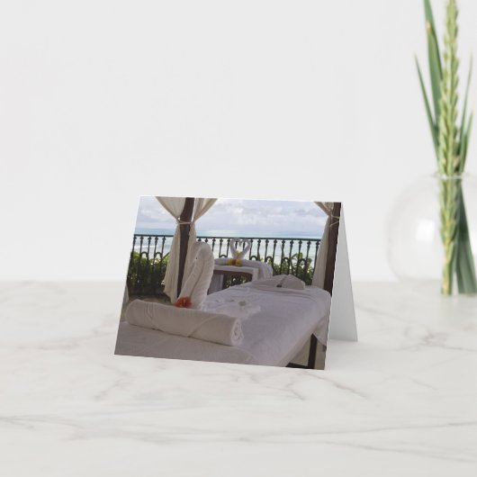 独身のなマッサージのテーブル カード (正面)