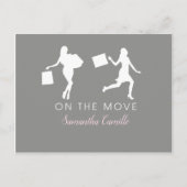 独身のな女性の移動発表の都市生活 ポストカード (正面)