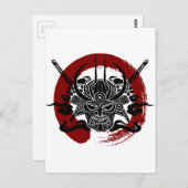 独身のな武士のEnsoの血の円 ポストカード (正面/裏面)