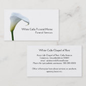 独身のな白人のアラムユリの葬儀屋 名刺 (正面/裏面)