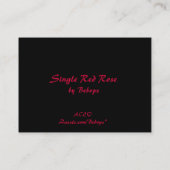 独身のな赤いバラATC 名刺 (裏面)