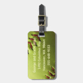 独身のな黄色いソフトボール ラゲッジタグ (正面縦)