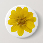 独身のな黄色によって集中させる野生の花の写真 缶バッジ (正面)