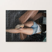 独身のなZの熱い252部分のパズル可愛い人および車 ジグソーパズル (横)