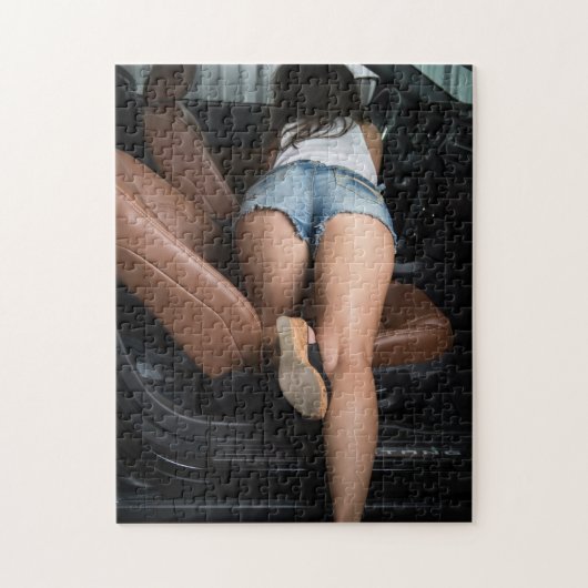 独身のなZの熱い252部分のパズル可愛い人および車 ジグソーパズル (縦)