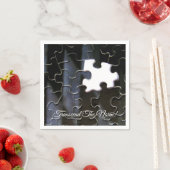 独身のの恋しく思パズルピース接写 スタンダードカクテルナプキン (インサイチュ)