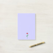 独身のアールデコレッドローズ葉グリードとステム ポストイット (デスク上)