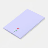 独身のアールデコレッドローズ葉グリードとステム ポストイット (アングル)