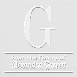 独身のイニシャルモノグラム名#3ライブラリ帳