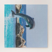 独身のイルカ跳躍 ジグソーパズル (横)