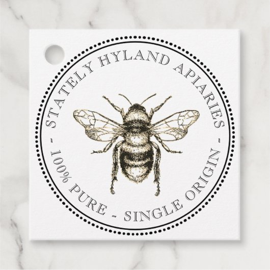 独身のオリジンハニー製品連絡情報メッセージカード フェイバータグ (正面)