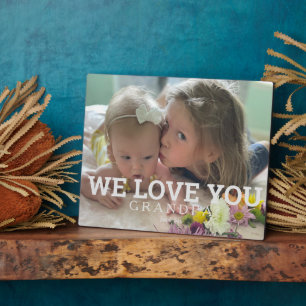 独身のカスタムPhoto Grandpa We Love You フォトプラーク