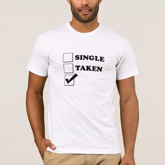 独身のチェックボックスTシャツ撮影 Tシャツ (正面)