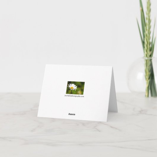 独身のデイジーグリーティングカード カード (裏面)