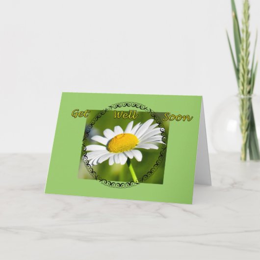 独身のデイジーGet Well Card カード (正面)