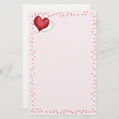 独身のハートバ飛んでいるルーロ 便箋 (正面/裏面)