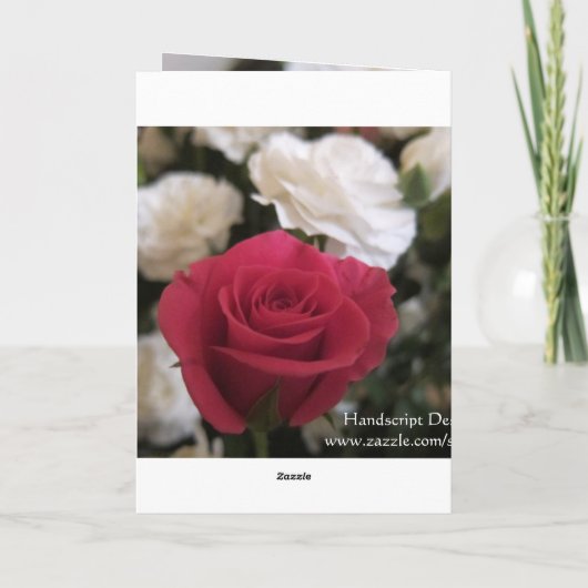 独身のバラ カード (裏面)