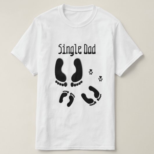 独身のパパおもしろいTシャツ Tシャツ (デザイン正面)