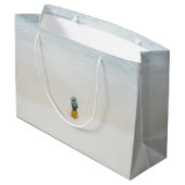 独身のビーチのパイナップル ラージペーパーバッグ (裏面アングル)